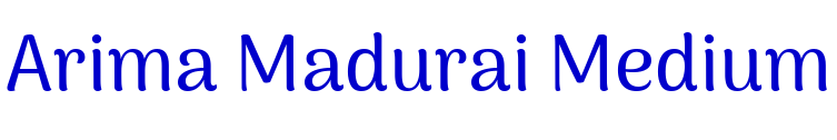 Arima Madurai Medium шрифт